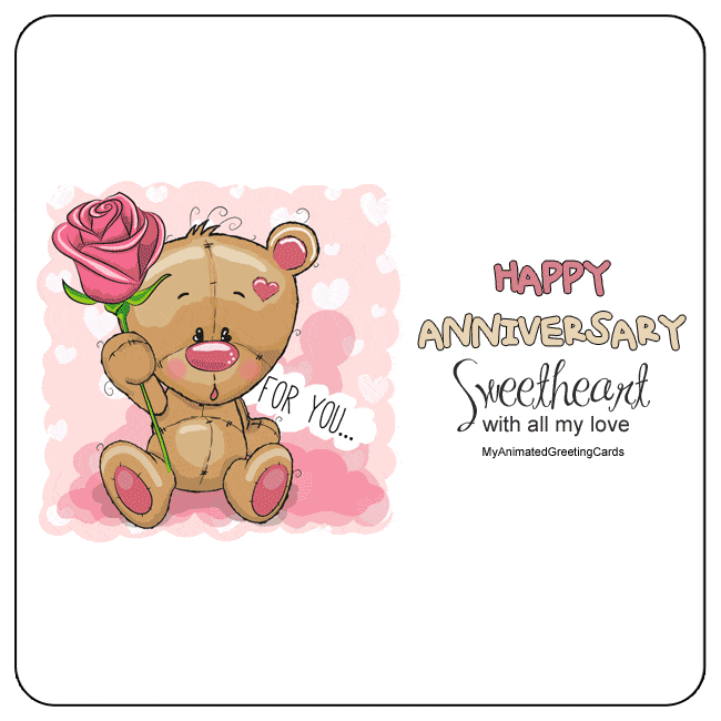 Happy Anniversary Sweetheart With All My Love Animated Card