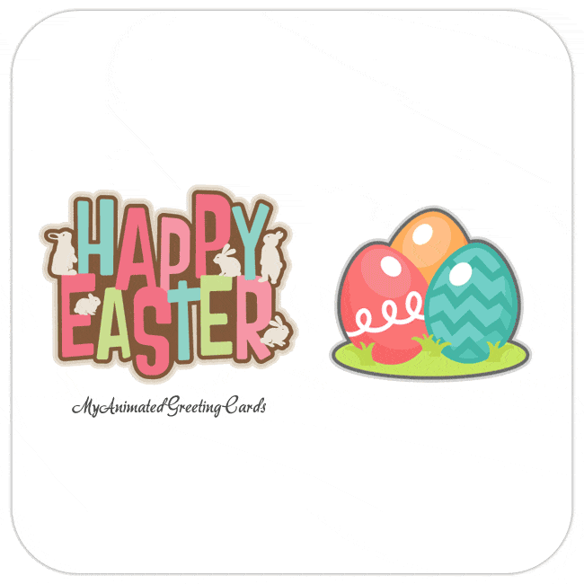 Animated Easter Eggs Happy Easter Card
