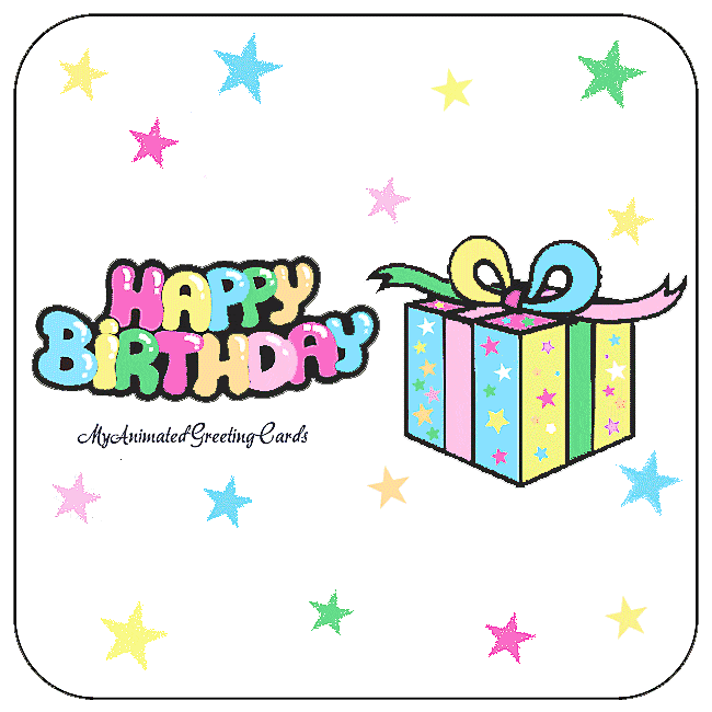 Animated Happy Birthday Card Present Birthday Banner