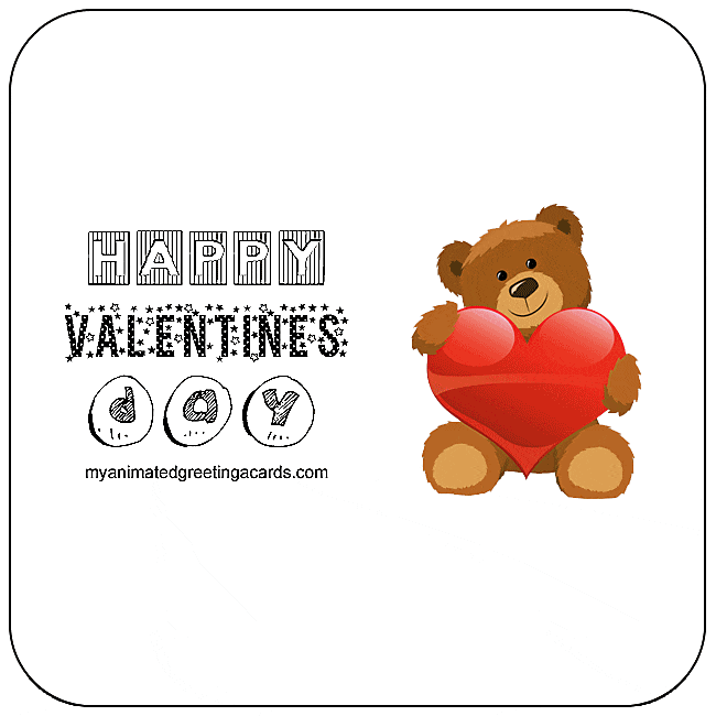 Happy Valentines Day Cute Bear Card For Valentines Day