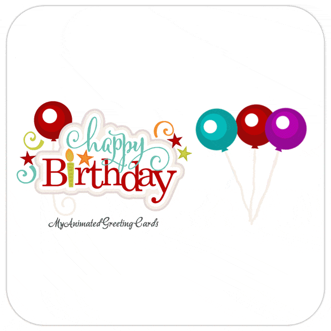 Animated Happy Birthday Clouds Card