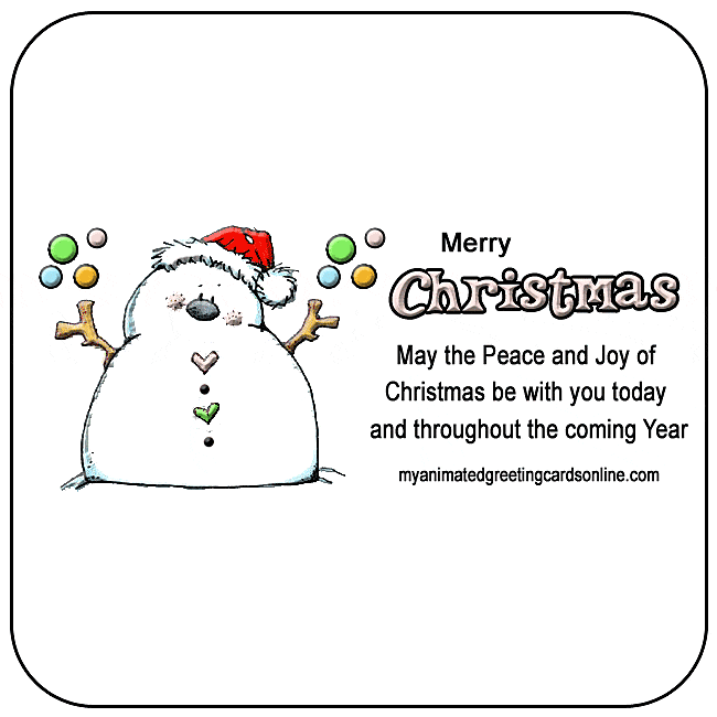 Peace and joy of Christmas be with You Card For Facebook