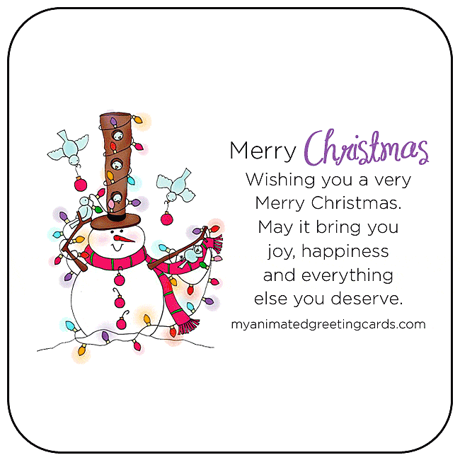 Wishing you a very Merry Christmas Animated Card